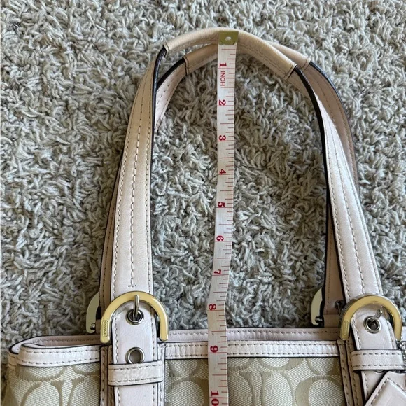 Authentic Signature Coach Light Tan with Blush Pink Shoulder Straps - Picture 14 of 16